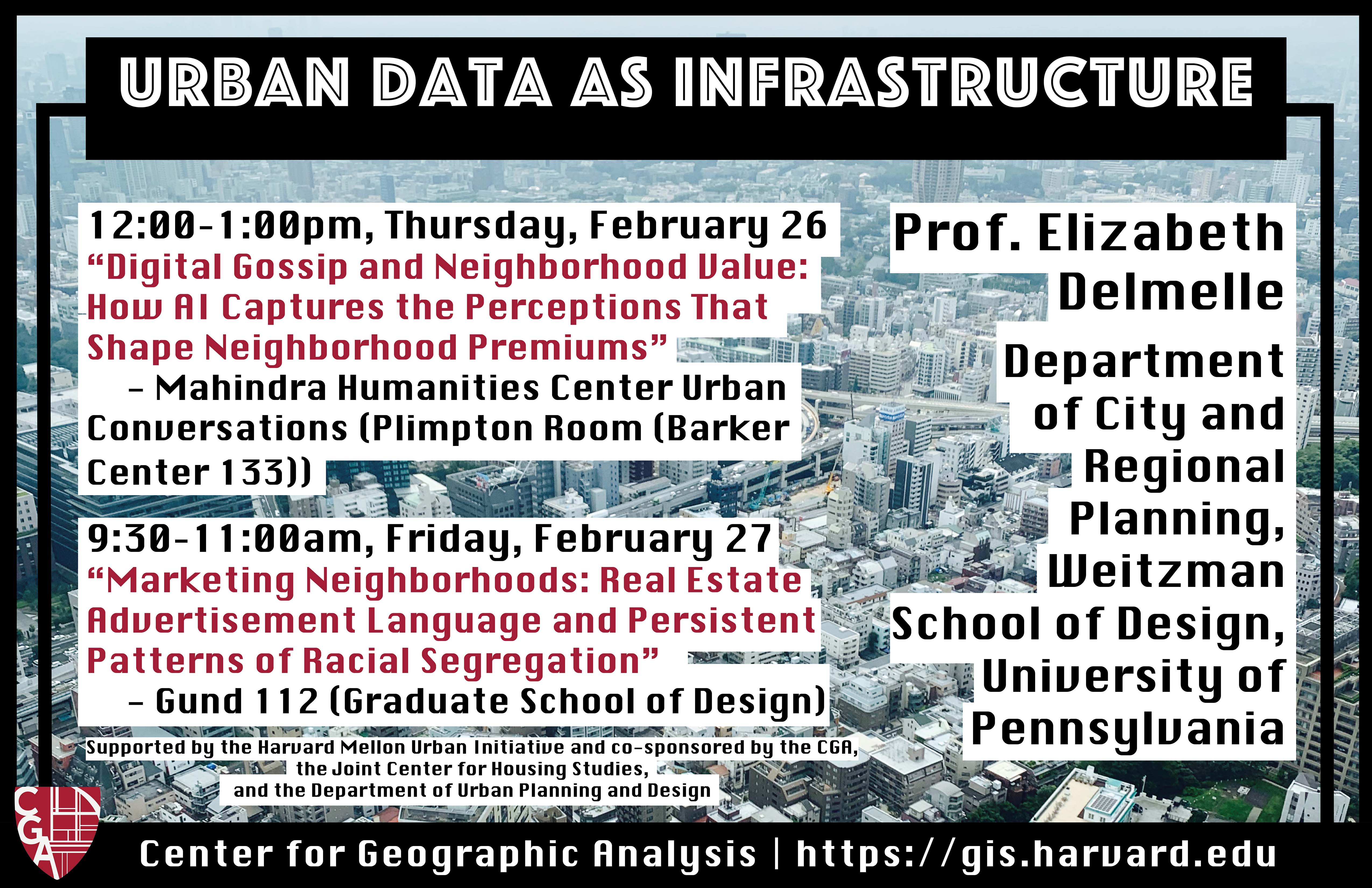 poster for the Delmelle talks