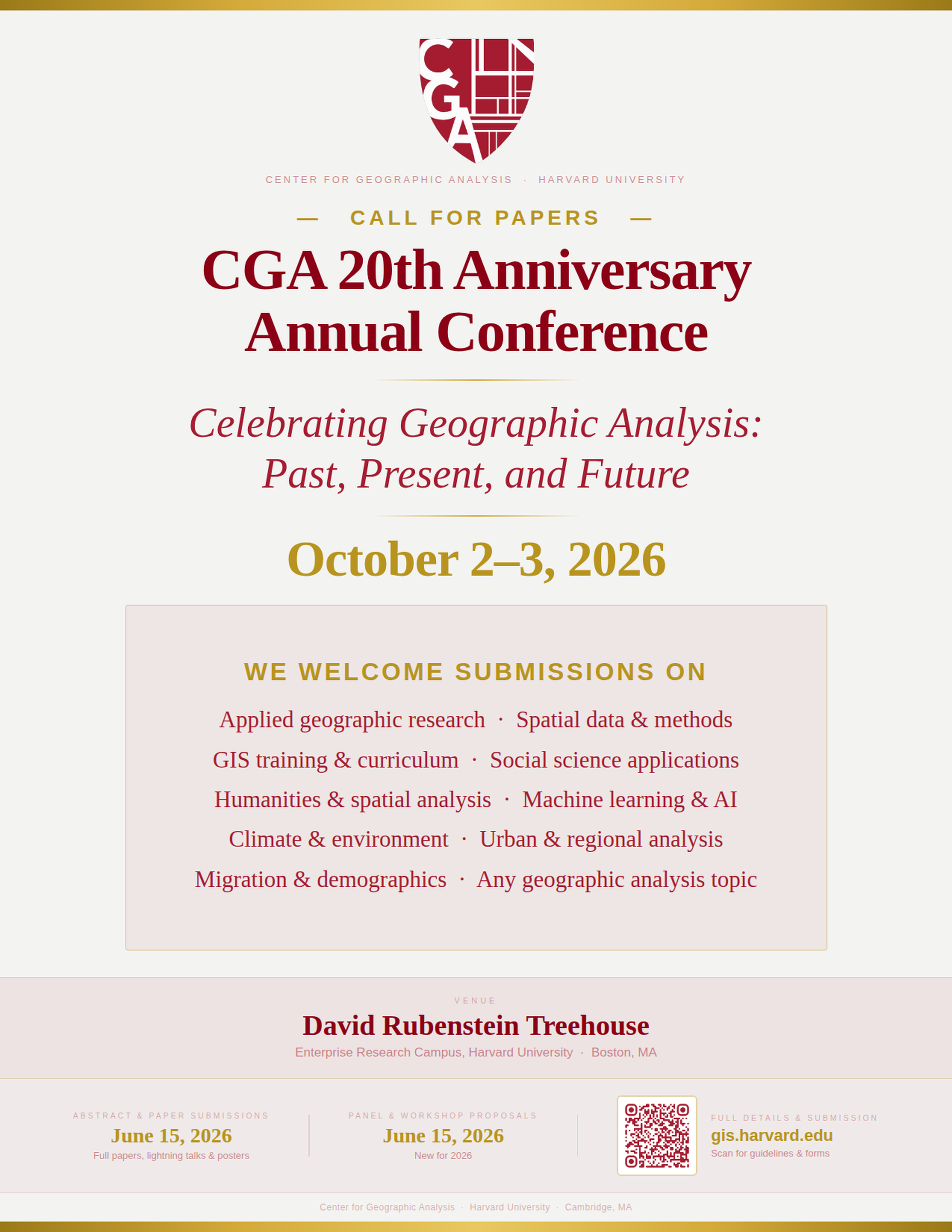 A flier advertising the 2026 CGA conference